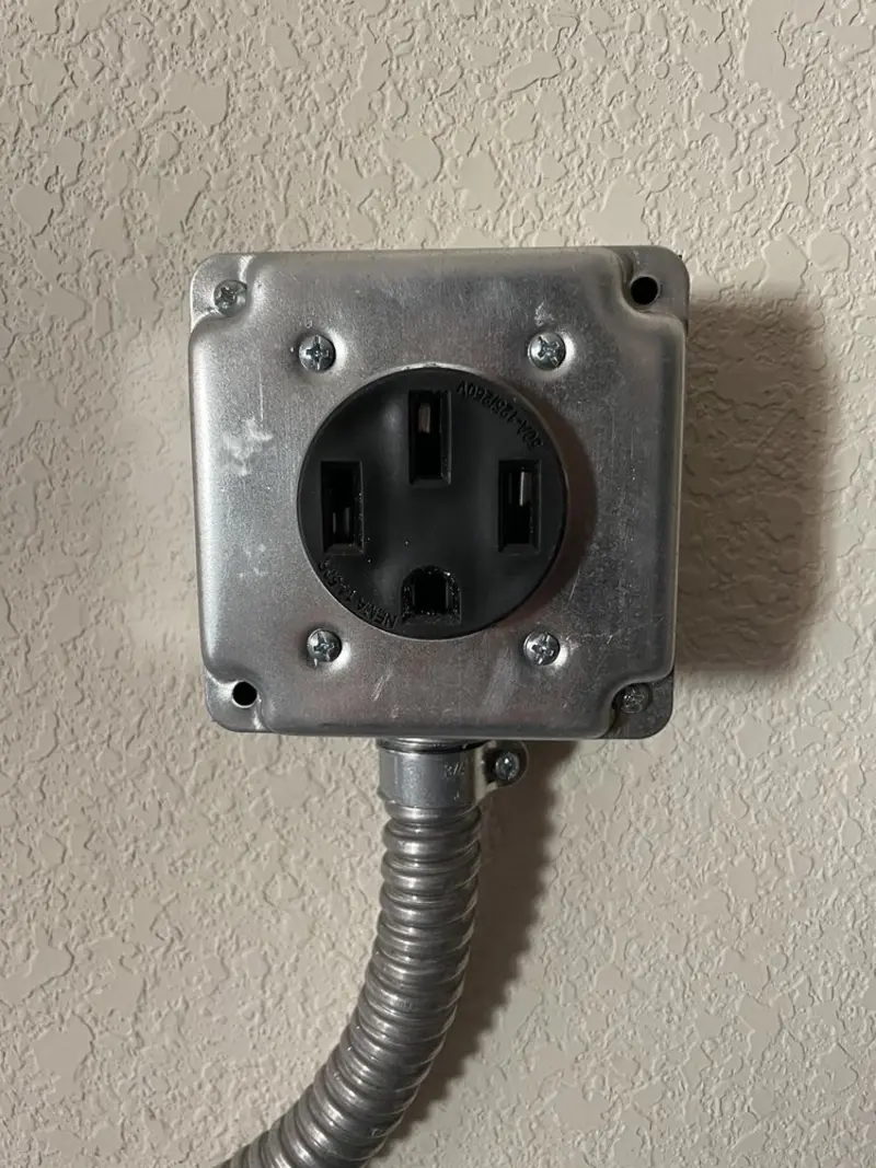 NEMA 14-50 outlet installed for Smart Home Electrical in Bluffton